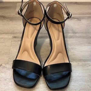 Kelly & Katie Black Ankle Strap Heels